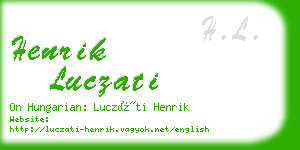 henrik luczati business card